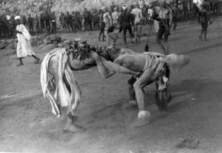 Nuba Wrestlers (Pitt Rivers Museum, University of Oxford)
